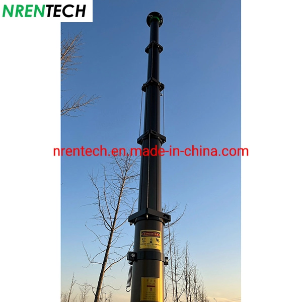 Ground Mounted Manual Crank up Telescopic Mast 6m Height-40kg Payloads Nr-M1700-6000